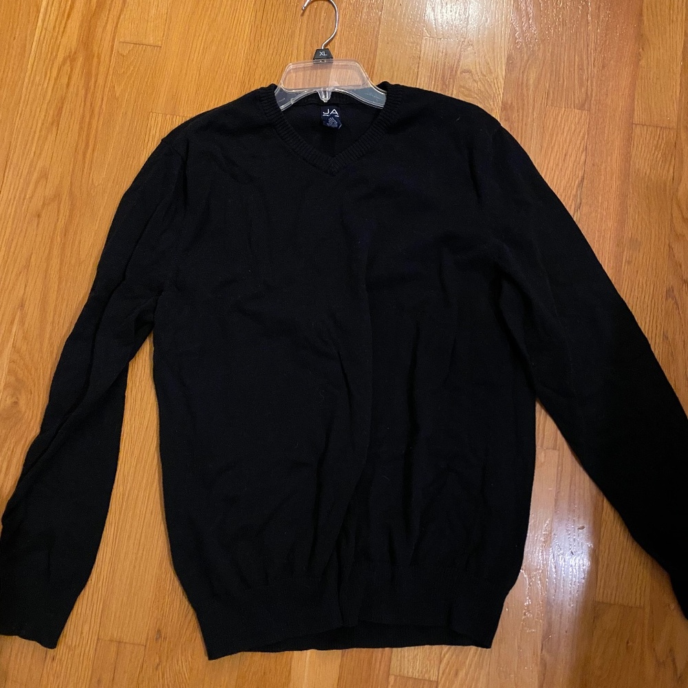 John Ashford 100% Cotton natural fiber V-neck sweater Sz L Large